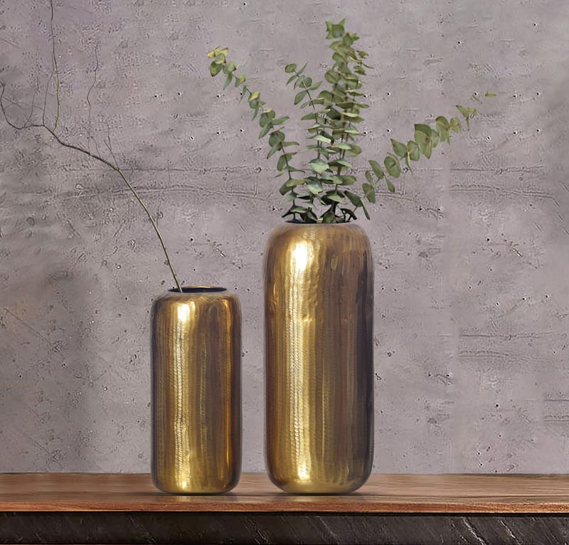Dalaro Vase 40 cm Sæt med 2 - Sort bronze - Boligtilbehør - Vaser - Cylindervase
