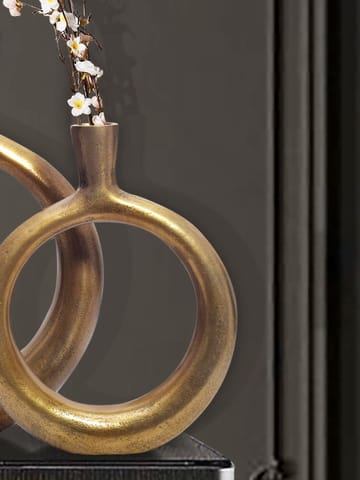 Dalena Vase 45 cm Sæt med 2 - Antikguld - Boligtilbehør - Vaser