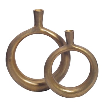 Dalena Vase 45 cm Sæt med 2 - Antikguld - Boligtilbehør - Vaser
