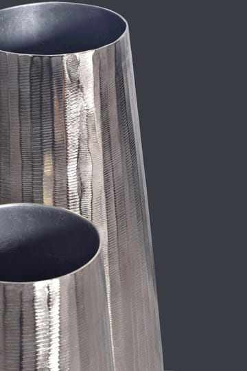 Daleri Vase 45 cm sæt med 2 - Sølvfarvet - Boligtilbehør - Vaser - Cylindervase