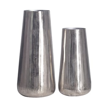 Daleri Vase 45 cm sæt med 2 - Sølvfarvet - Boligtilbehør - Vaser - Cylindervase