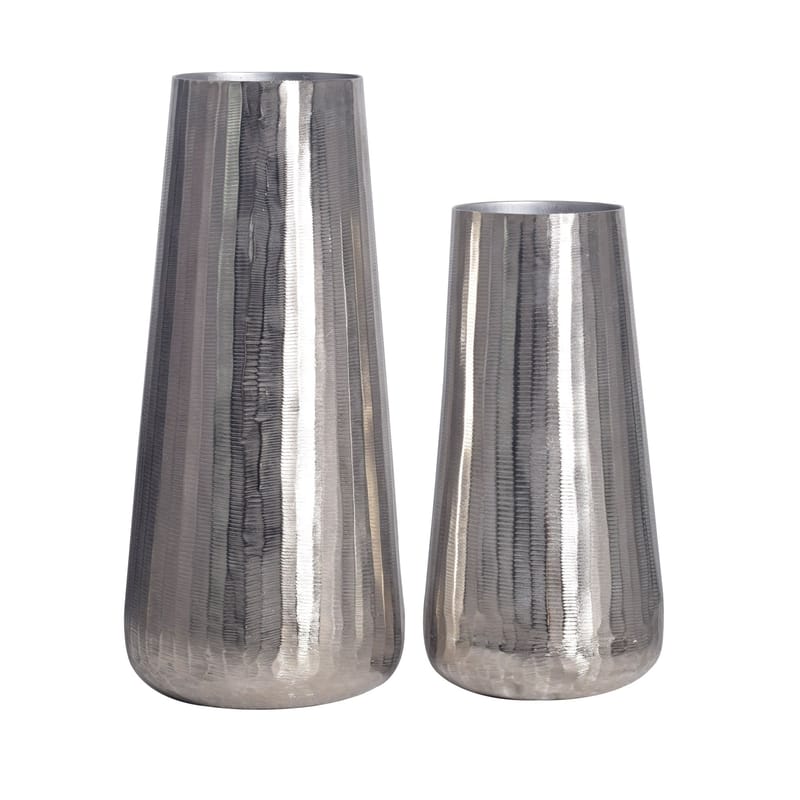 Daleri Vase 45 cm sæt med 2 - Sølvfarvet - Boligtilbehør - Vaser - Cylindervase