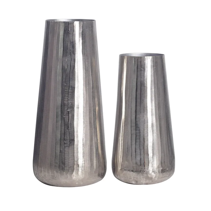 Daleri Vase 45 cm sæt med 2, Sølvfarvet