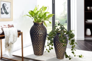 Dalilo Vase 51 cm Sæt med 2 - Antikguld med mørk patina - Boligtilbehør - Vaser