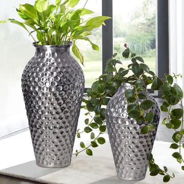Dalilo Vase 51 cm Sæt med 2 - Sølvfarvet - Boligtilbehør - Vaser