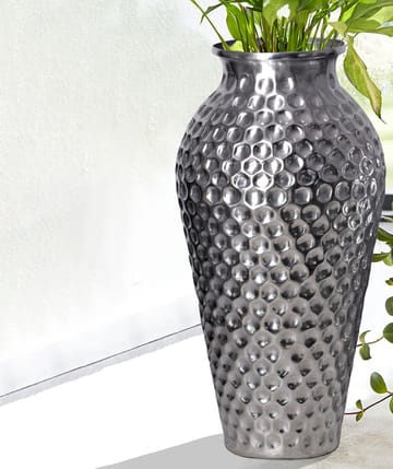 Dalilo Vase 51 cm Sæt med 2 - Sølvfarvet - Boligtilbehør - Vaser