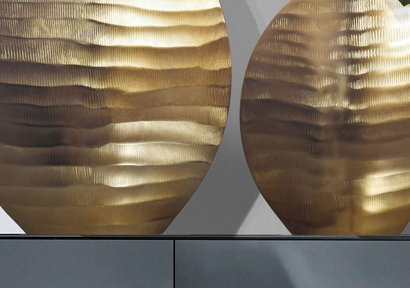 Dalira Vase 31 cm sæt med 2 - Guldfarvet - Boligtilbehør - Vaser