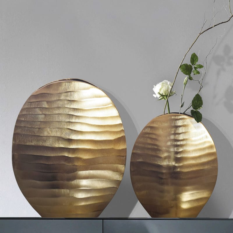 Dalira Vase 31 cm sæt med 2 - Guldfarvet - Boligtilbehør - Vaser