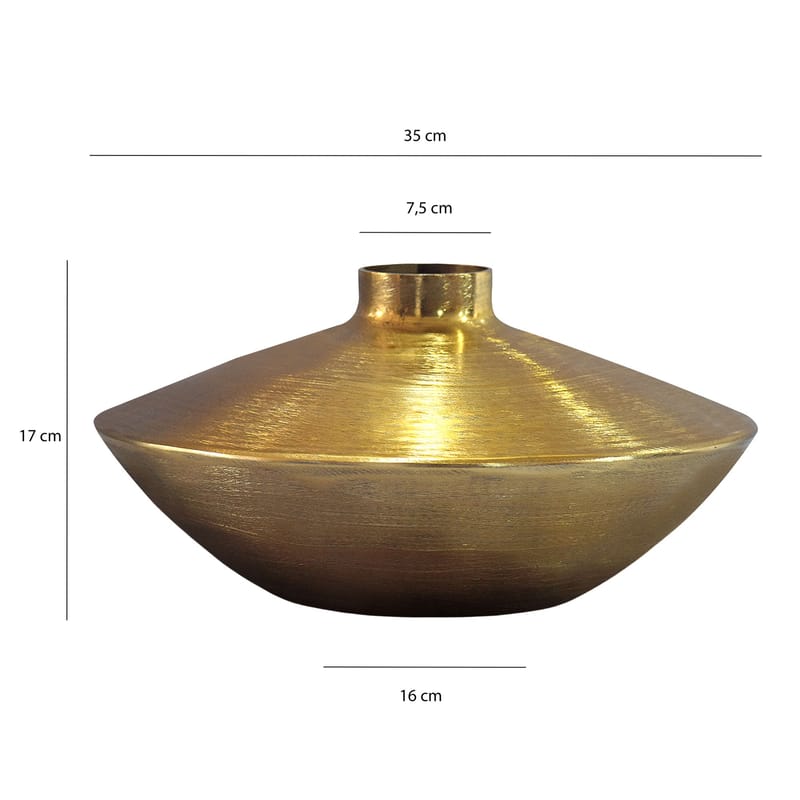 Helin Bordsvase 35 cm i aluminium - Guld - Boligtilbehør - Vaser