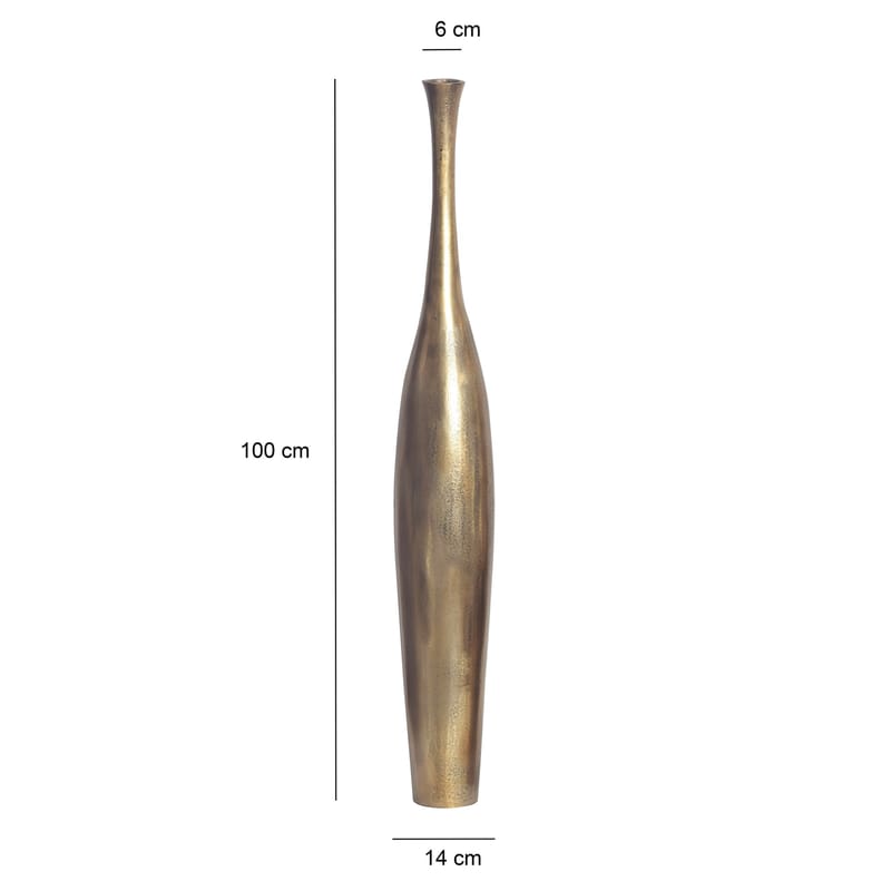 Isloren Vase 100 cm - Guldfarvet - Boligtilbehør - Vaser