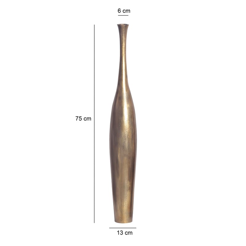 Isloren Vase 75 cm - Guldfarvet - Boligtilbehør - Vaser