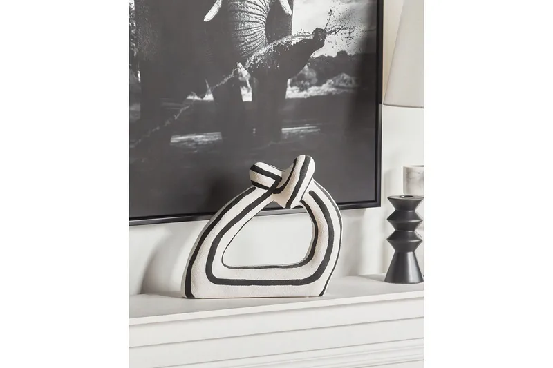 Prydnadsfigur Beliani Zander Black||White - Boligtilbehør - Vaser