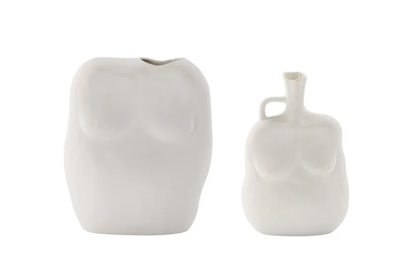 Romie Vase 14x14 cm, Offwhite