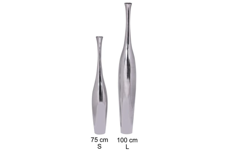 Vase Wohnling poleret aluminium støbt, moderne stil 75 cm - 75 cm - Boligtilbehør - Vaser