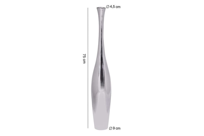Vase Wohnling poleret aluminium støbt, moderne stil 75 cm - 75 cm - Boligtilbehør - Vaser