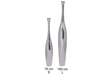 Vase Wohnling poleret aluminium støbt, moderne stil 100 cm - 100 cm - Boligtilbehør - Vaser
