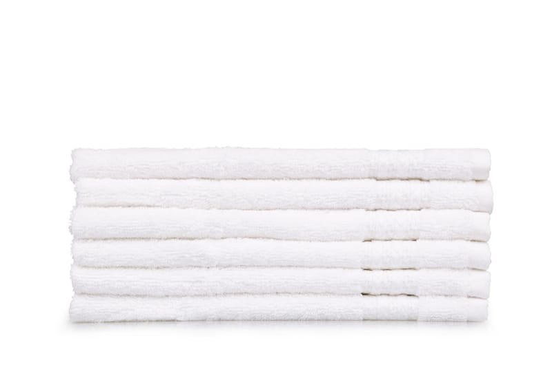 Hobby Håndklæde 30x50 cm 6-pak - Hvid - Køkkentekstiler - Viskestykke