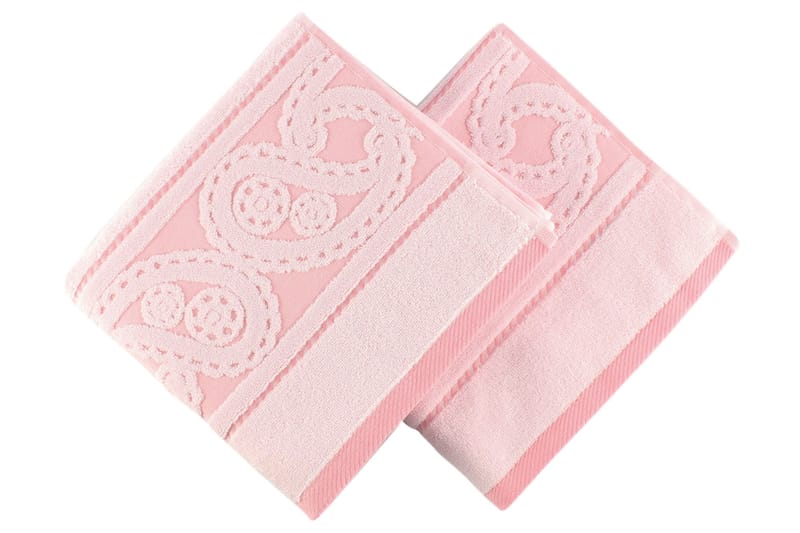 Hobby Håndklæde 50x90 cm 2-pak - Lyserød/Lys Lyserød - Håndklæder