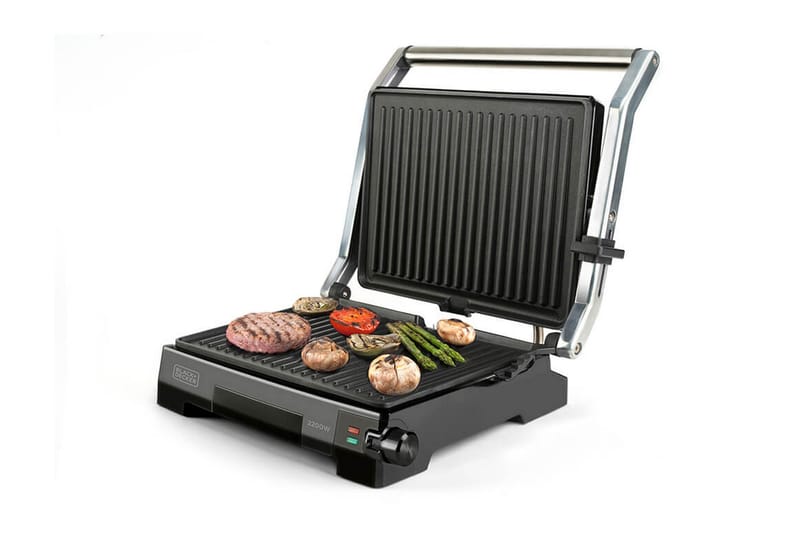 Bordgrill Black+Decker Temp Control 2200W Børstet Stål - Grå - Have - Grill - Øvrige griller - Bærbare griller & campinggriller