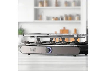 Raclettegrill Black+Decker - Sølv - Have - Grill - Øvrige griller - Racletter