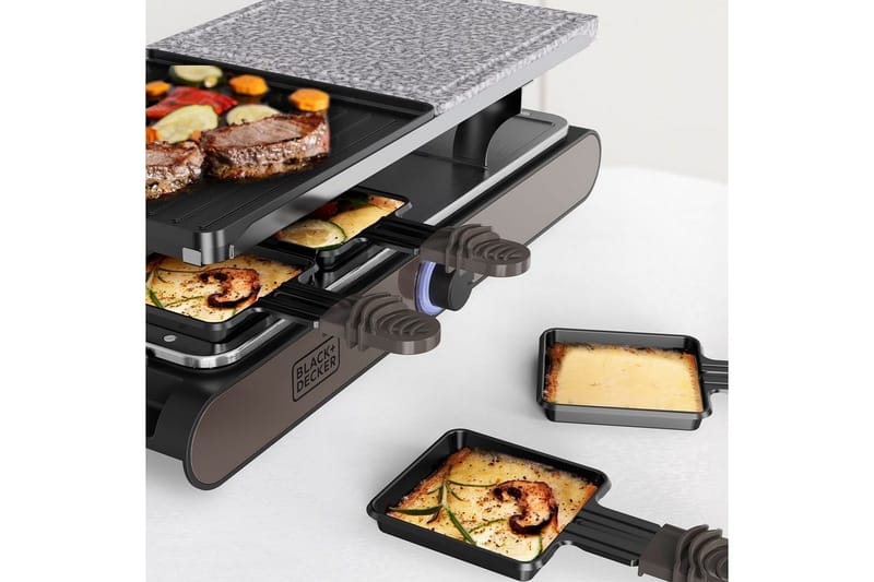 Raclettegrill Black+Decker - Sølv - Have - Grill - Øvrige griller - Racletter