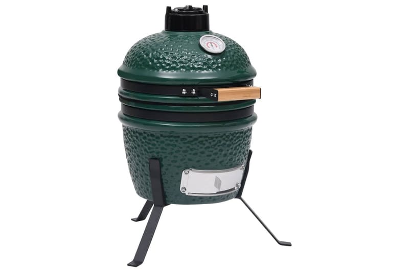 2-i-1 Kamado-røgegrill 56 cm keramisk grøn - Grøn - Have - Grill - Rygeovne & rygegriller