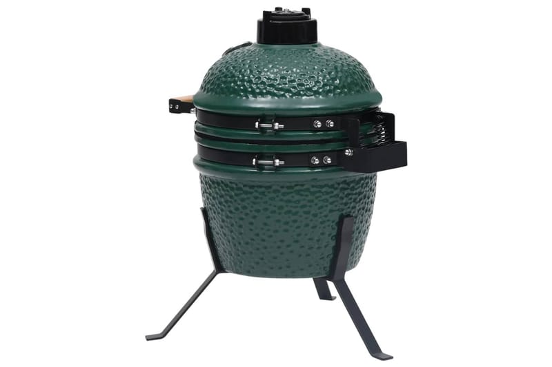 2-i-1 Kamado-røgegrill 56 cm keramisk grøn - Grøn - Have - Grill - Rygeovne & rygegriller