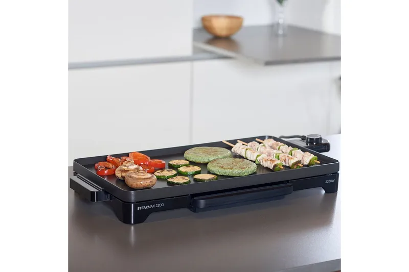 Elektrisk Stegeplade Taurus Steakmax 2200 - Sort - Have - Grill - Grill tilbehør