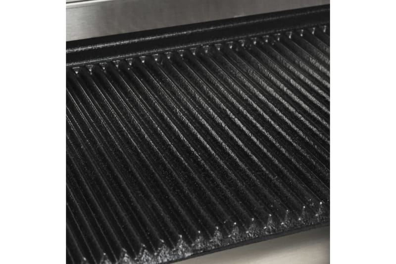 Rillet Panini-Grill Rustfrit Stål 1800 W 32 X 41 X 19 Cm - Sølv - Have - Grill - Elgrille