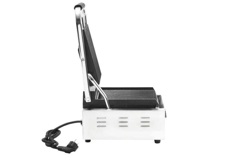 Rillet Panini-Grill Rustfrit Stål 1800 W 32 X 41 X 19 Cm - Sølv - Have - Grill - Elgrille