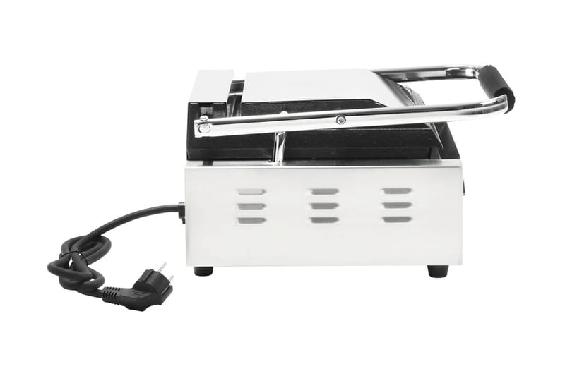 Rillet Panini-Grill Rustfrit Stål 1800 W 32 X 41 X 19 Cm - Sølv - Have - Grill - Elgrille