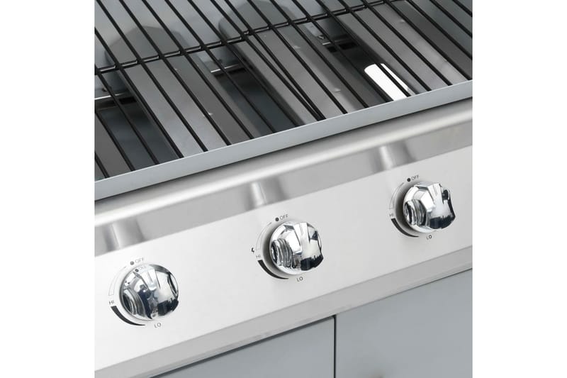gasgrill 4+1 grillzoner rustfrit stål sølvfarvet - Sølv - Have - Grill - Gasgrille