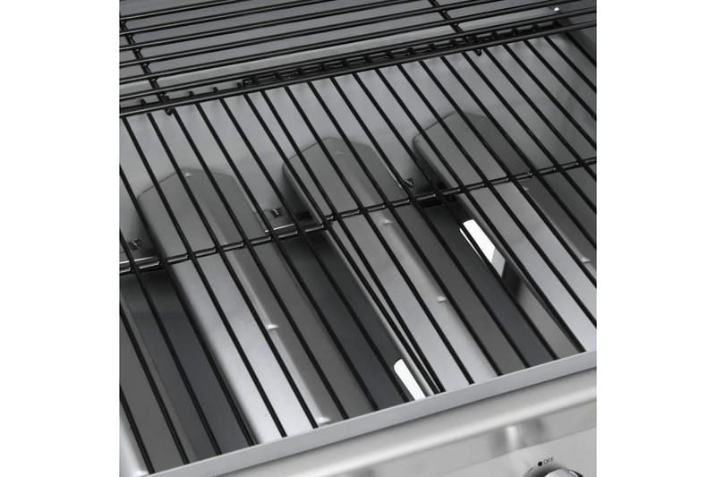 gasgrill 4+1 grillzoner rustfrit stål sølvfarvet - Sølv - Have - Grill - Gasgrille