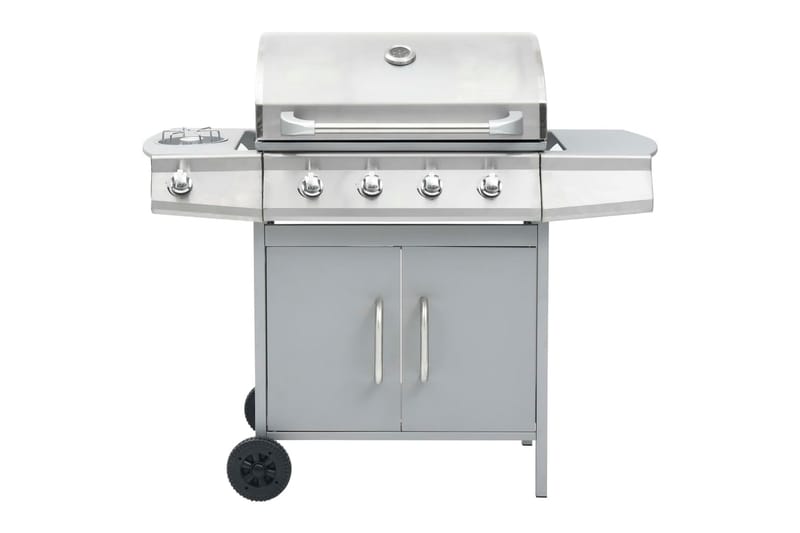 gasgrill 4+1 grillzoner rustfrit stål sølvfarvet - Sølv - Have - Grill - Gasgrille