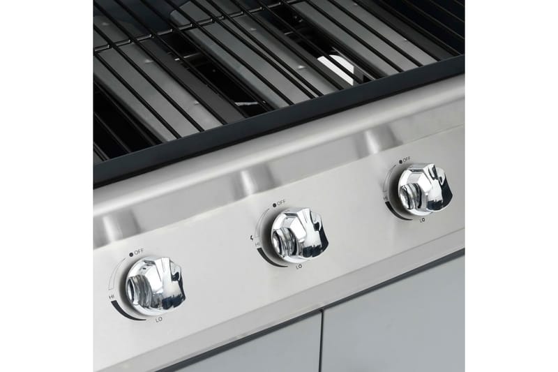gasgrill 4+1 grillzoner stål og rustfrit stål - Sølv - Have - Grill - Gasgrille