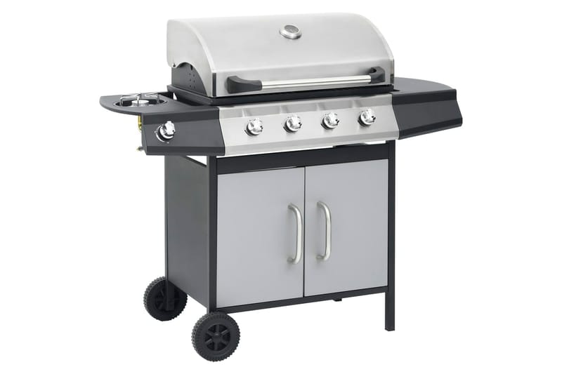 gasgrill 4+1 grillzoner stål og rustfrit stål - Sølv - Have - Grill - Gasgrille