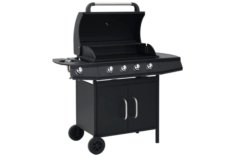 gasgrill 4+1 grillzoner stål sort - Sort - Have - Grill - Gasgrille