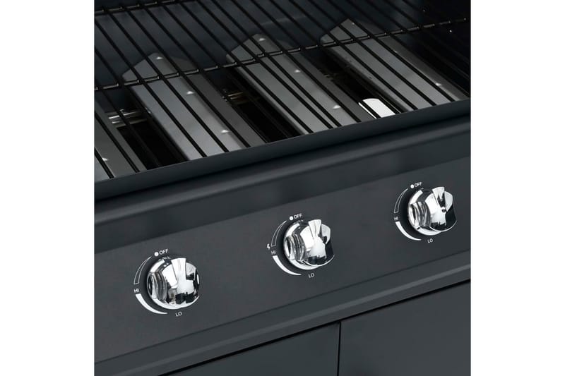 gasgrill 4+1 grillzoner stål sort - Sort - Have - Grill - Gasgrille