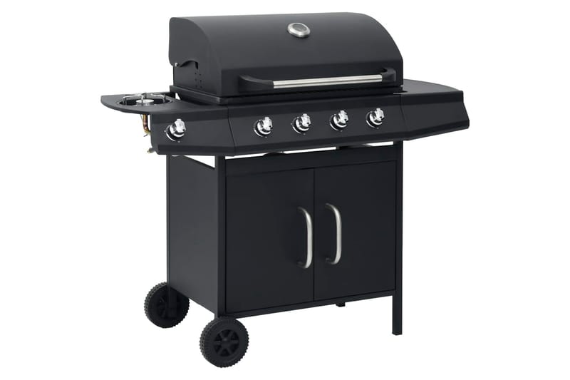 gasgrill 4+1 grillzoner stål sort - Sort - Have - Grill - Gasgrille