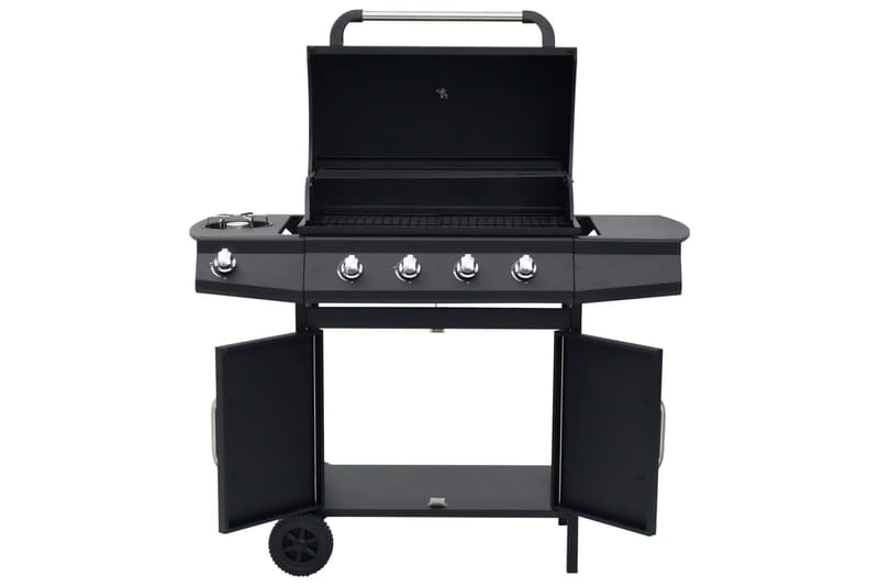 gasgrill 4+1 grillzoner stål sort - Sort - Have - Grill - Gasgrille