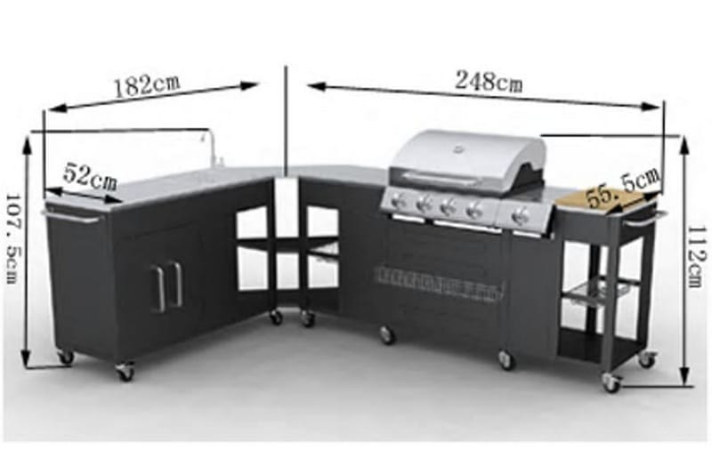 Gasgrill 4 + 1 Grillzoner - Flerfarvet - Have - Grill - Gasgrille