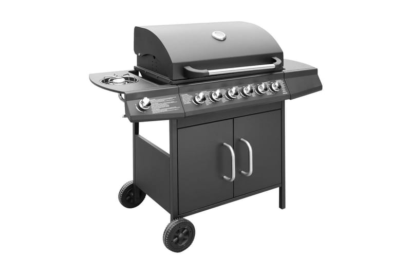 Gasgrill 6 + 1 Grillzoner Sort - Sort - Gasgrille