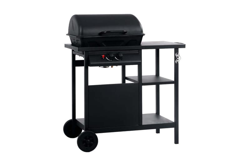 Gasgrill Med 3-Lags Sidebord Sort - Sort - Gasgrille