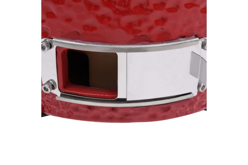 2-i-1 Kamado-røgegrill 56 cm keramisk rød - Rød - Have - Grill - Grill tilbehør