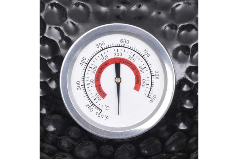 2-i-1 Kamado-røgegrill 56 cm keramisk sort - Sort - Have - Grill - Grill tilbehør
