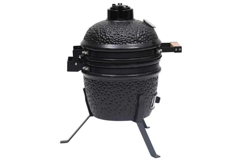 2-i-1 Kamado-røgegrill 56 cm keramisk sort - Sort - Have - Grill - Grill tilbehør