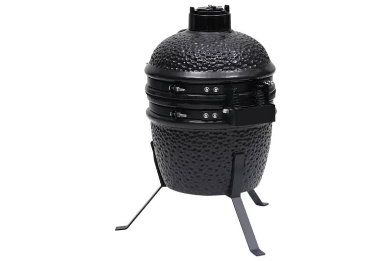2-i-1 Kamado-røgegrill 56 cm keramisk sort - Sort - Have - Grill - Grill tilbehør