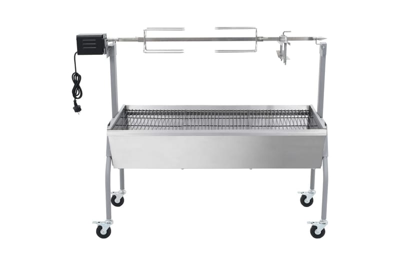 Elektrisk Grill Med Rotisserie Rustfrit Stål - Sølv - Have - Grill - Grill tilbehør - Grillstativ & rotisserie
