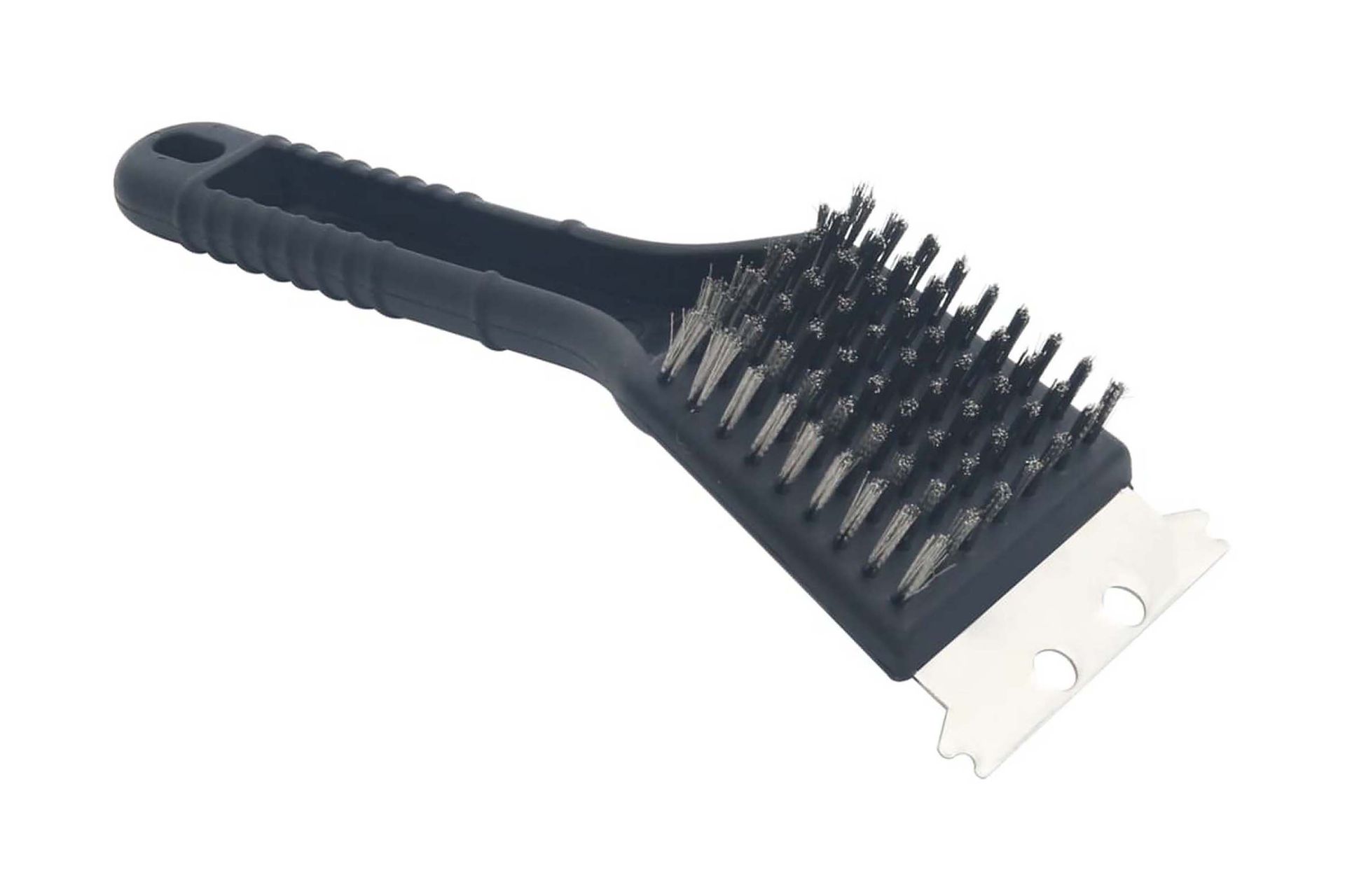 Grillbørste Rustfrit Stål Kobbertråd - Sort - Have - Grill - Grill tilbehør