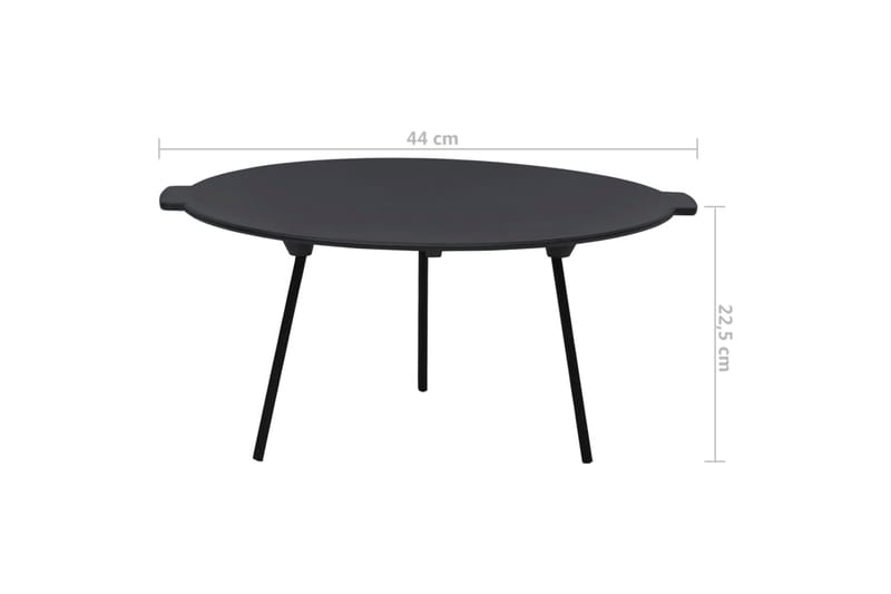 grillplade 44 cm støbejern - Sort - Have - Grill - Grill tilbehør
